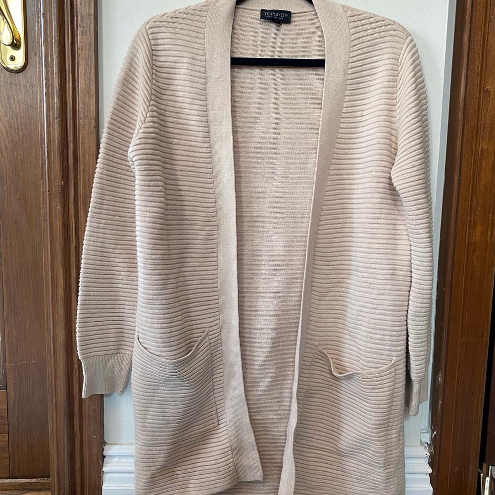 Topshop Ribbed Cardigan